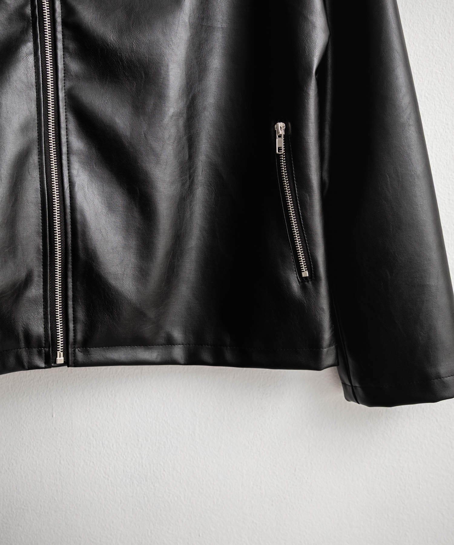 PUレザーダブルライダースジャケット 14682