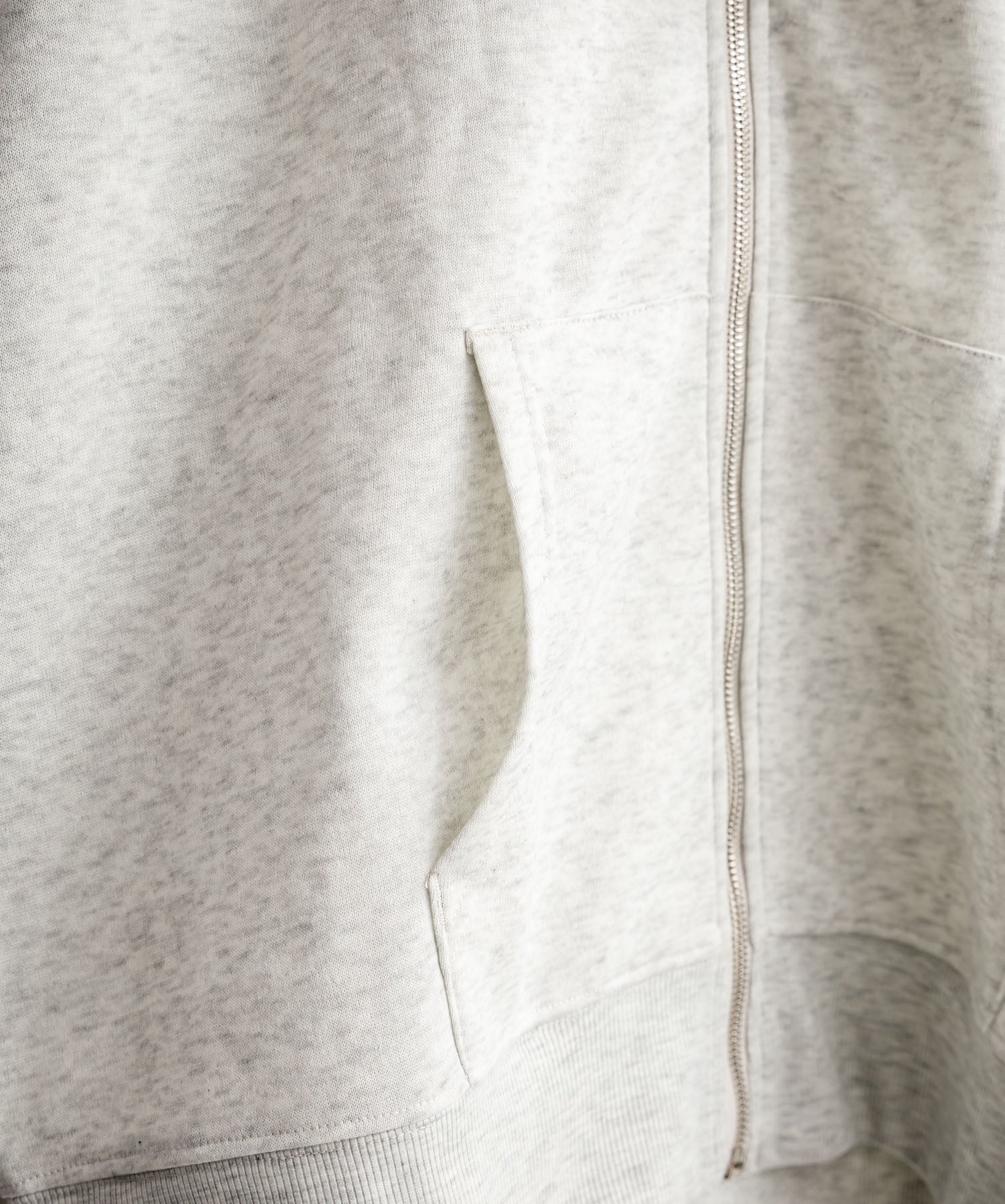 オーバーサイズ裏起毛フルジップ綿タッチパーカー 14987