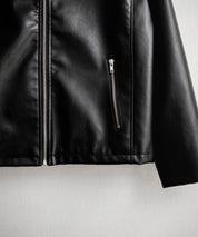 PUレザーシングルライダースジャケット　14681