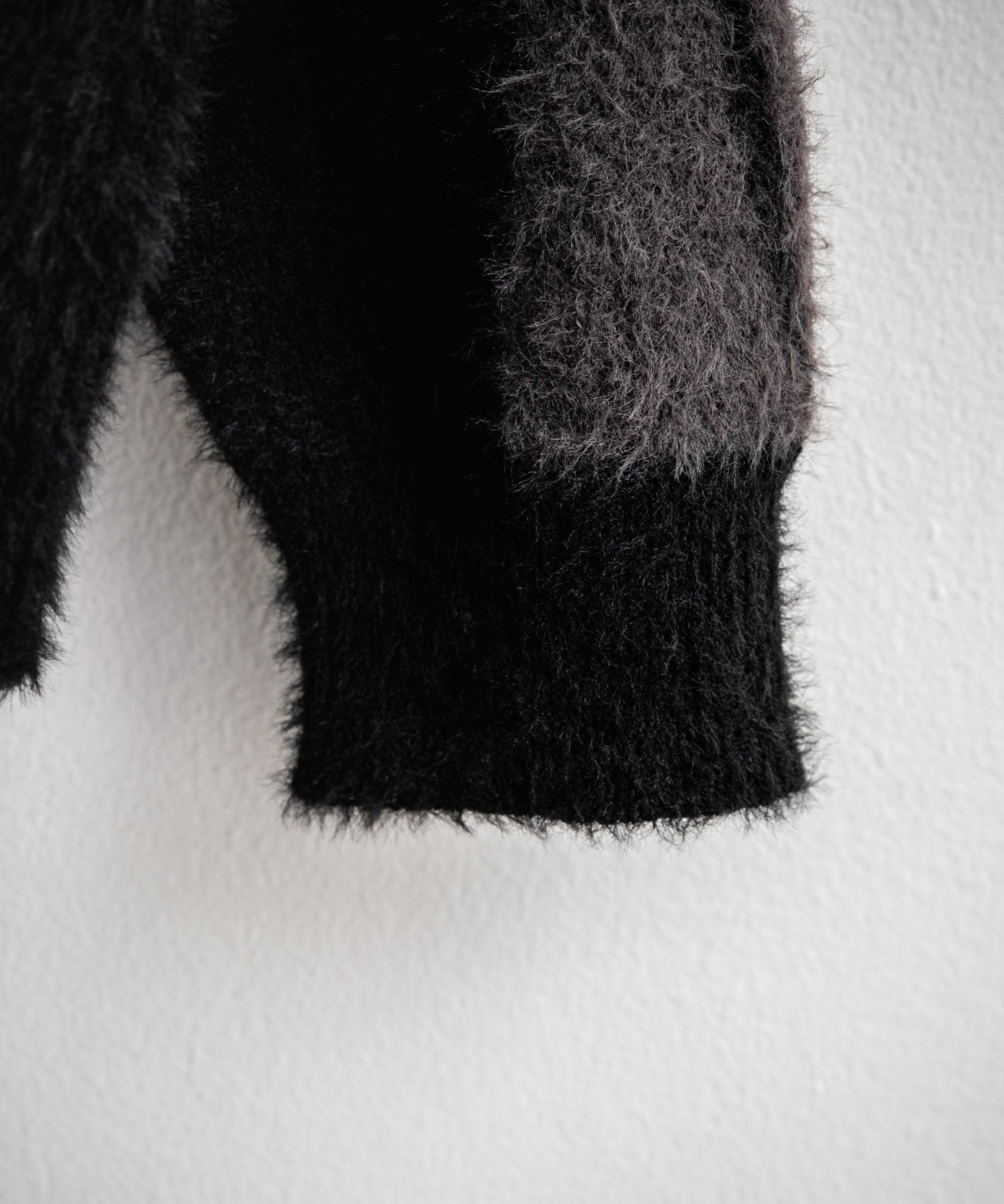 5Gフェザーヤーンジャガードマーブル柄ルーズクルーネック長袖ニット 15190