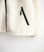 日本未展開モデル THE NORTH FACE ザ・ノースフェイス WHITE LABEL ホワイトレーベル 韓国限定 SHERPA FLEECE JACKET1 オーバーサイズワンポイントロゴ刺繍ボアジャケット 14659
