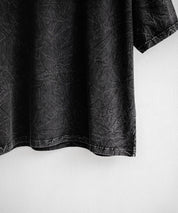 オーバーサイズ ケミカルウォッシュワンポイントフラワープリント半袖Tシャツ