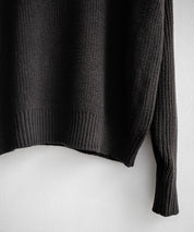 U.S. POLO ASSN. ユーエスポロアッスン 別注コラボ オーバーサイズワンポイントロゴ刺繍畦編みハーフジップ長袖ニットセーター 14769