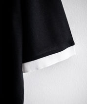 KANGOL カンゴール 別注コラボ 鹿の子クレリック/ラインリブ/ワンポイント刺繍オーバーサイズ半袖ポロシャツ