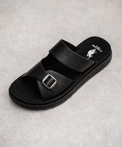新色追加 U.S. POLO ASSN. ユーエスポロアッスン ワンポイントロゴ入りフェイクレザーワンベルトバックルサンダル 14692
