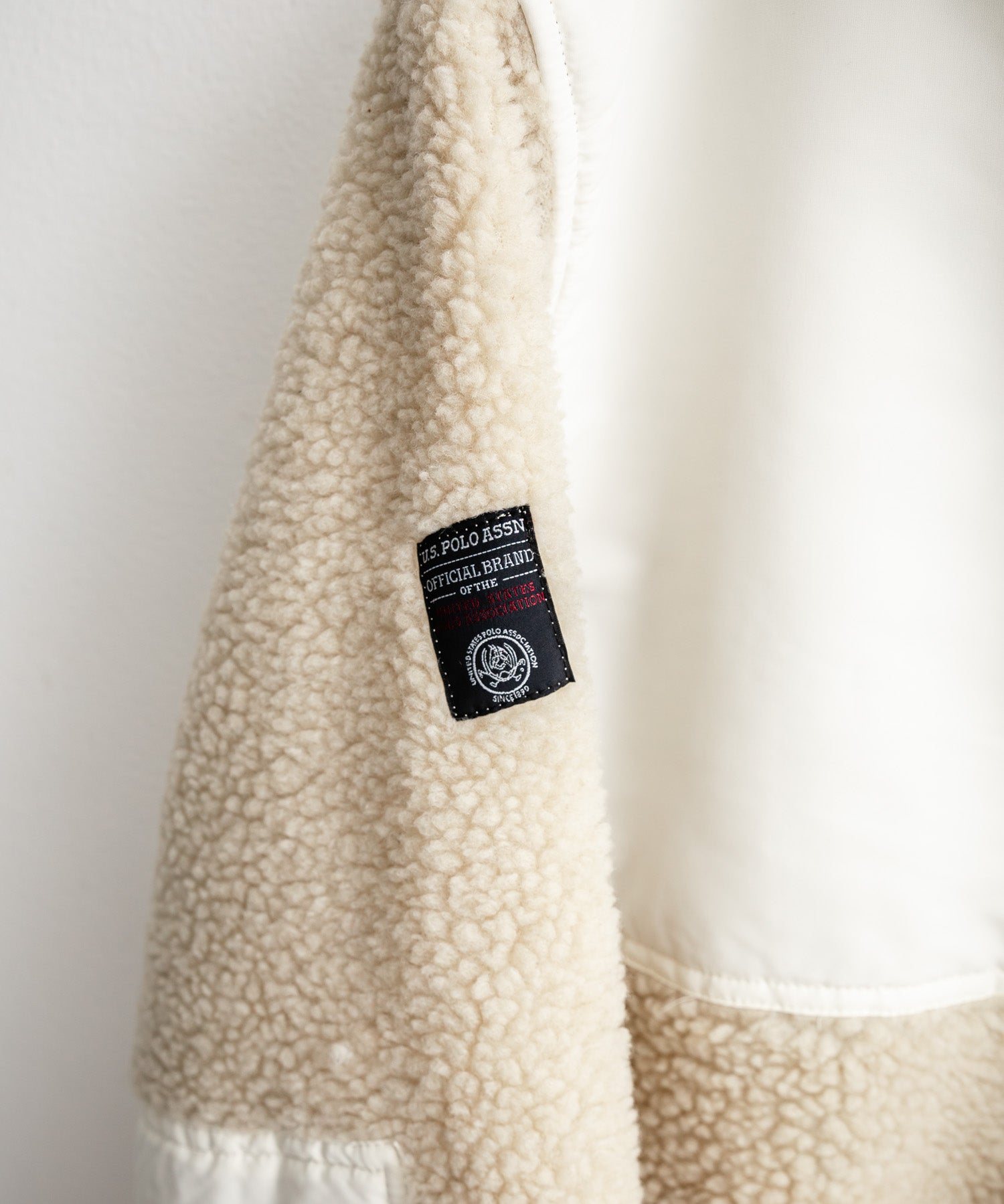 U.S. POLO ASSN. ユーエスポロアッスン BOA JACKET オーバーサイズワンポイントロゴ刺繍ボアジャケット 14865