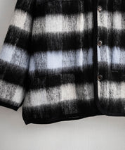 Upscape Audience アップスケープオーディエンス 日本製 国産 ECOLANAシャギーチェックスタンドオーバージャケット AUD7340 14898