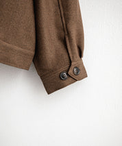 Upscape Audience アップスケープオーディエンス 日本製 国産 LANATEC ラナテック TECH メランジヘリンボンツイード 襟付きショートブルゾン AUD7364 14968