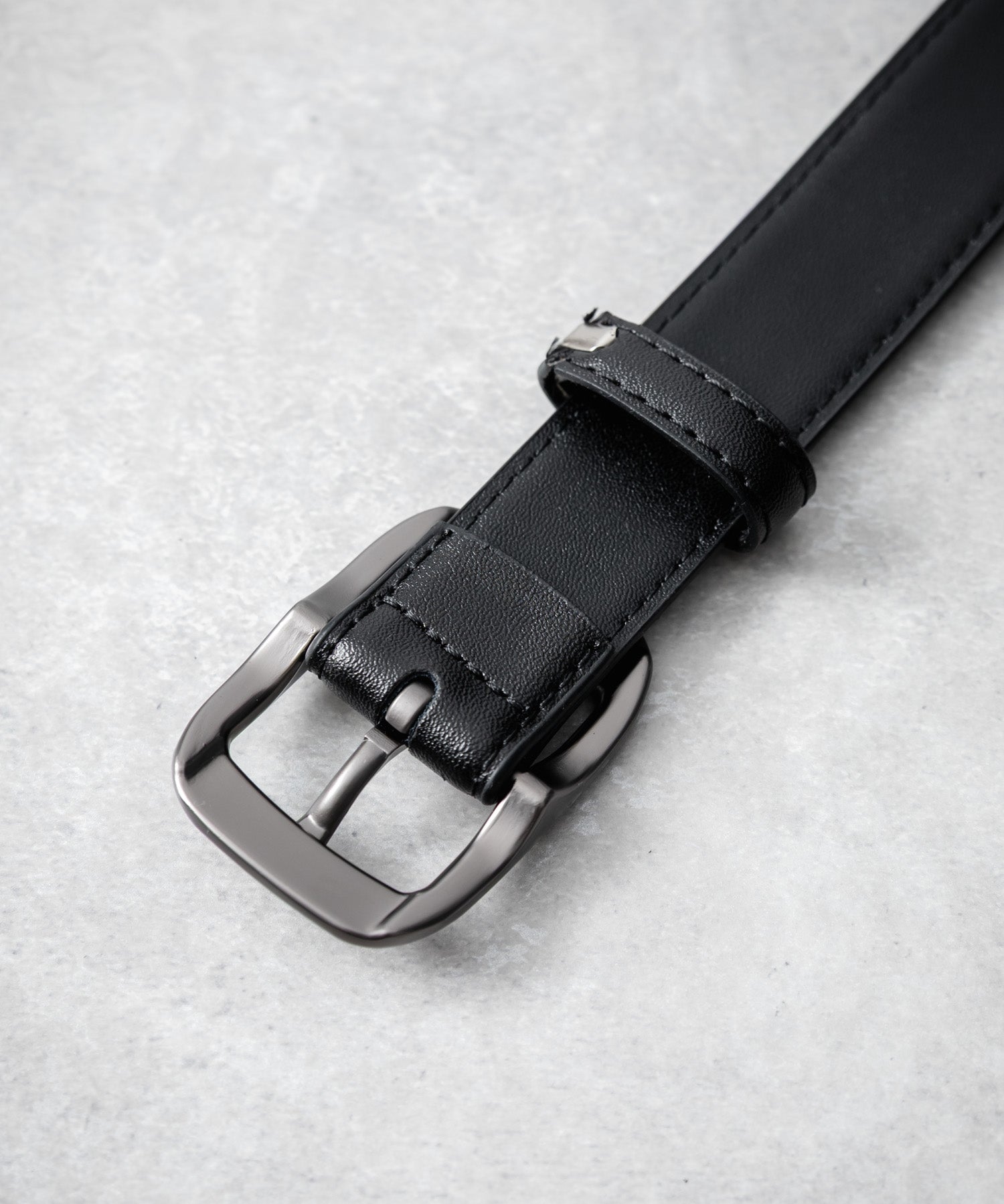 リアルレザー 本革 マットスクエアバックルベルト 15730