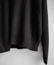 U.S. POLO ASSN. ユーエスポロアッスン 別注コラボ オーバーサイズワンポイントロゴ刺繍畦編みクルーネック長袖ニットセーター 14768