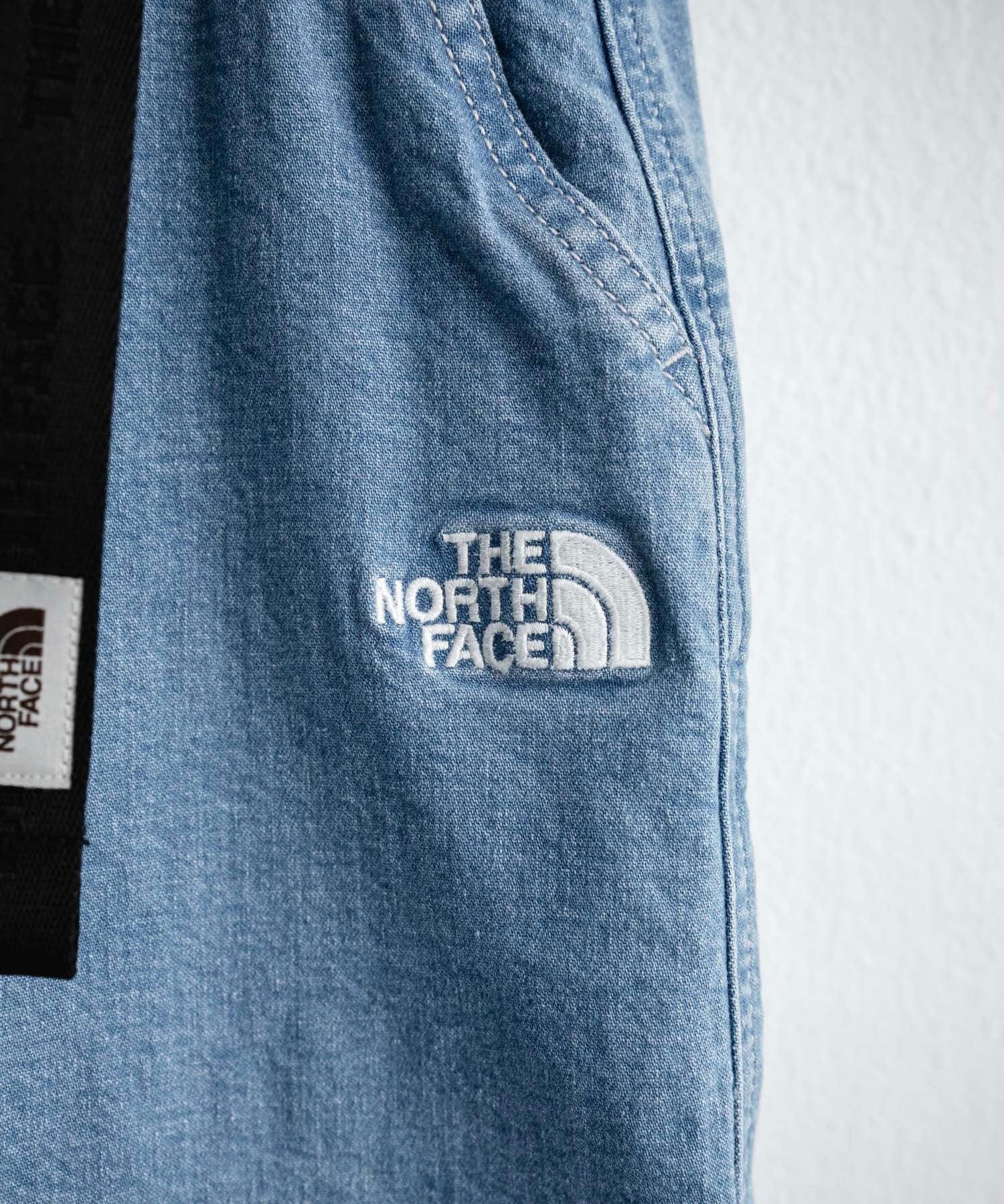 THE NORTH FACE WHITE LABEL BRIS DENIM SHORTS ロゴ刺繍ワイドデニム