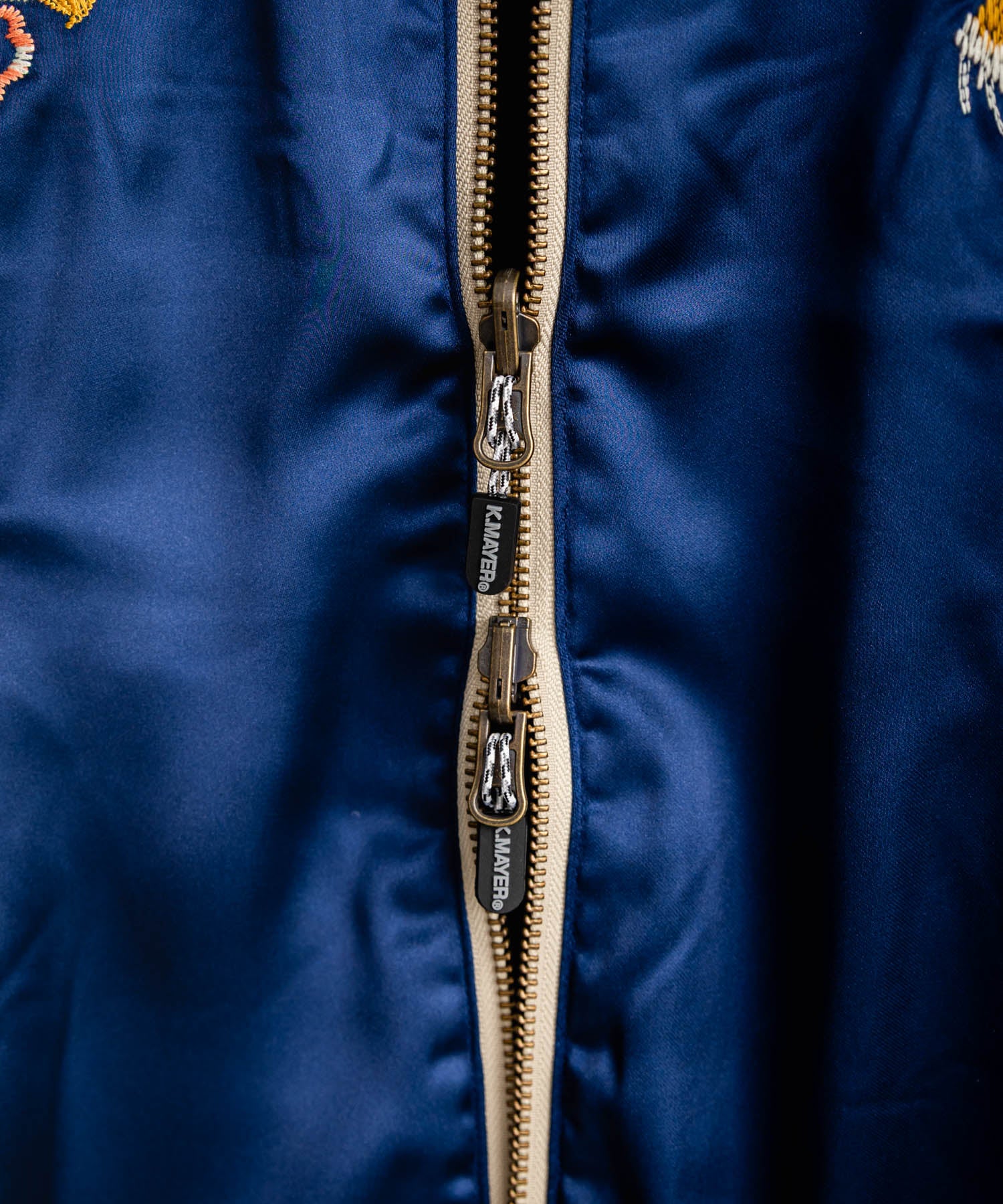 KRIFF MAYER クリフメイヤー スーベニア刺繍ひっくりスカジャン/リバーシブルダブルジップ短丈ブルゾン 2515102 14883