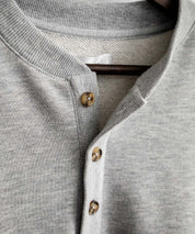 オーバーサイズ 裏毛ヘンリーネック長袖スウェット 15436 【セットアップ可能】