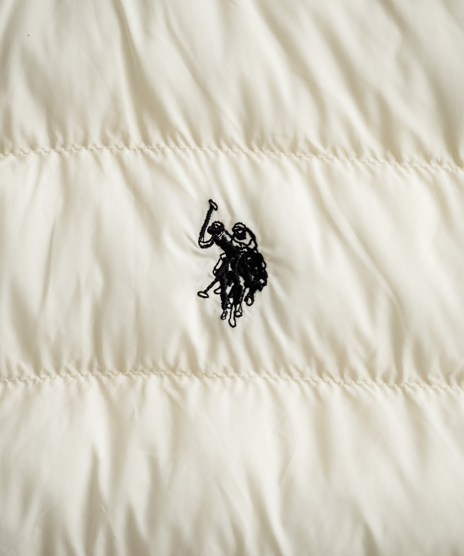 U.S. POLO ASSN. ユーエスポロアッスン W's ワンポイントロゴ刺繍中綿ノーカラーキルトジャケット 16571