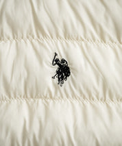 U.S. POLO ASSN. ユーエスポロアッスン W's ワンポイントロゴ刺繍中綿ノーカラーキルトジャケット 16571