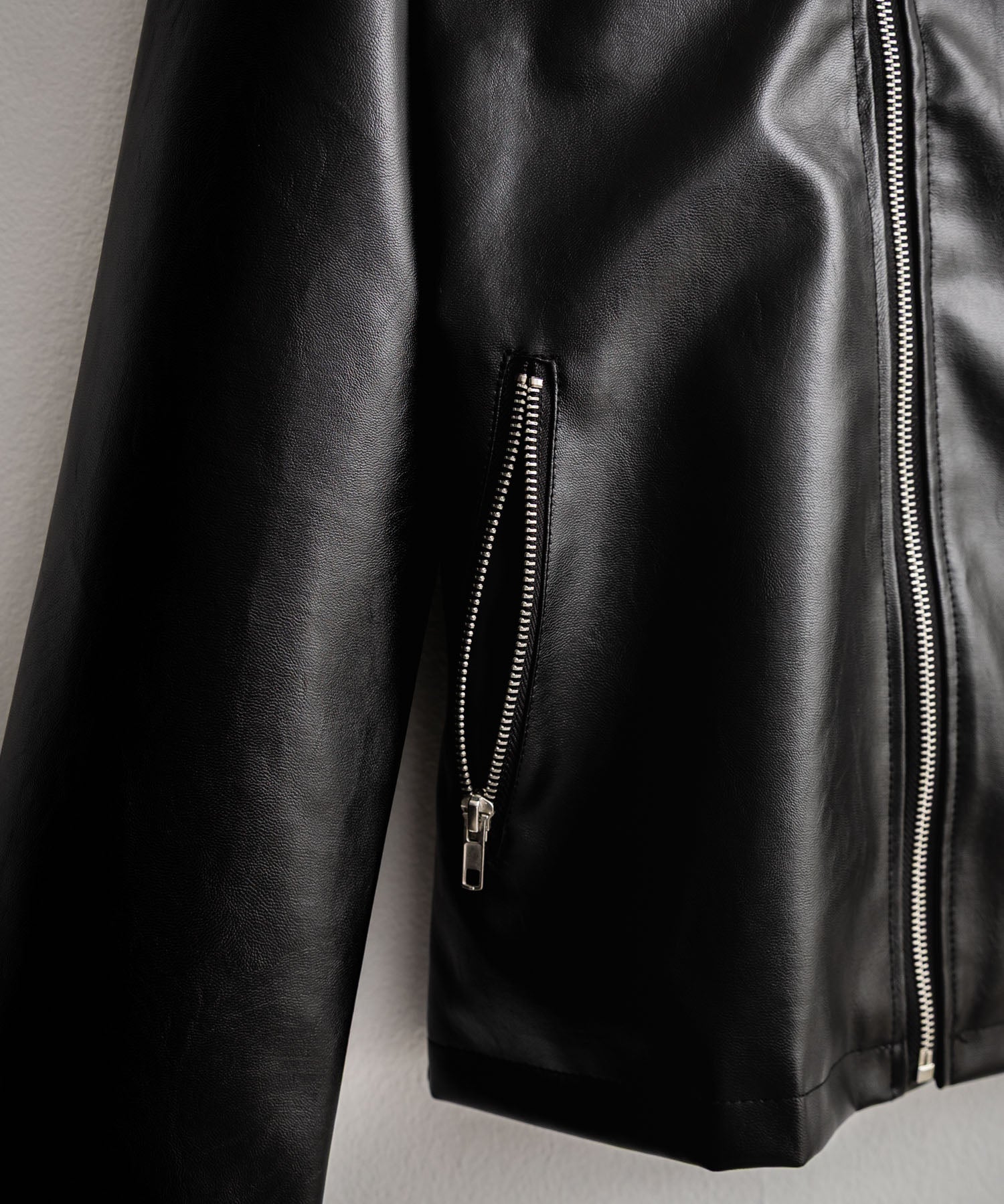 PUレザーダブルライダースジャケット 14682