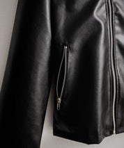 PUレザーダブルライダースジャケット 14682