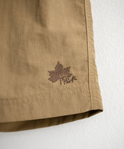 LOGOS 撥水ナイロンワッシャーロゴ刺繍ワイドショートパンツ 15868