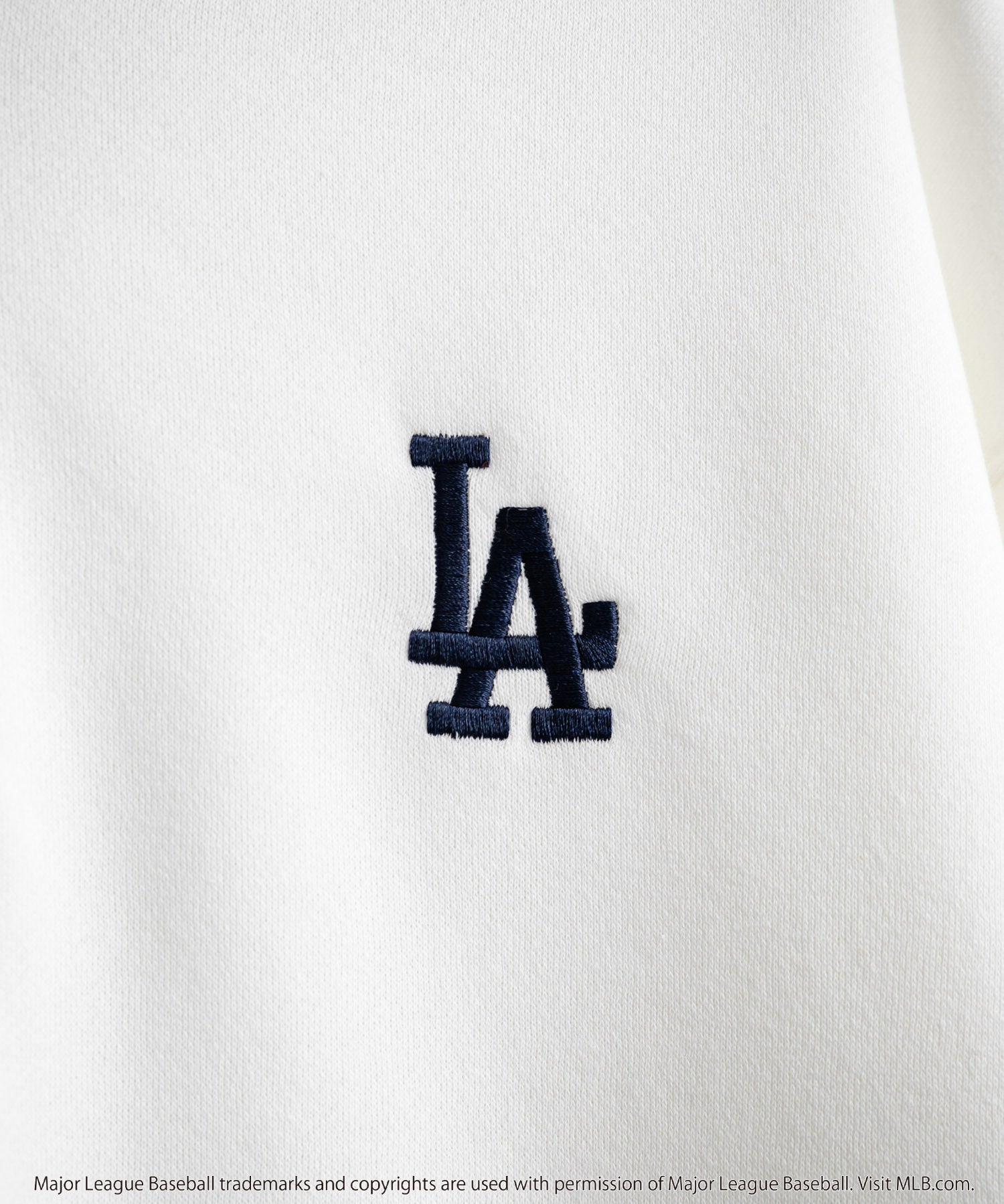 MLB メジャーリーグベースボール NYY LAD SD 別注 オーバーサイズ裏起毛ヘンリーネックスウェット/ワンポイントロゴ刺繍ハーフボタントレーナー 16320
