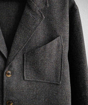 Upscape Audience アップスケープオーディエンス 日本製 国産 LANATEC Lab TECHウールライク カラーミックス ヘリンボーンツイード3ボタンロガージャケット/ワークジャケット/テーラードジャケット AUD7439 16597【セットアップ可能】