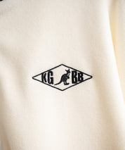 新色追加 KANGOL カンゴール 別注コラボオーバーサイズサイドラインワンポイントロゴ刺繍ハーフジップフリーストレーナー 13847