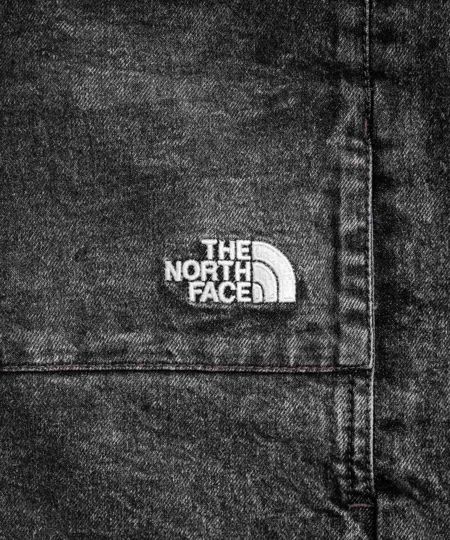 日本未展開モデル WHITE LABEL THE NORTH FACE DENIM TRUCKER JACKET ワンポイントロゴ刺繍ワークデニムジャケット 15653
