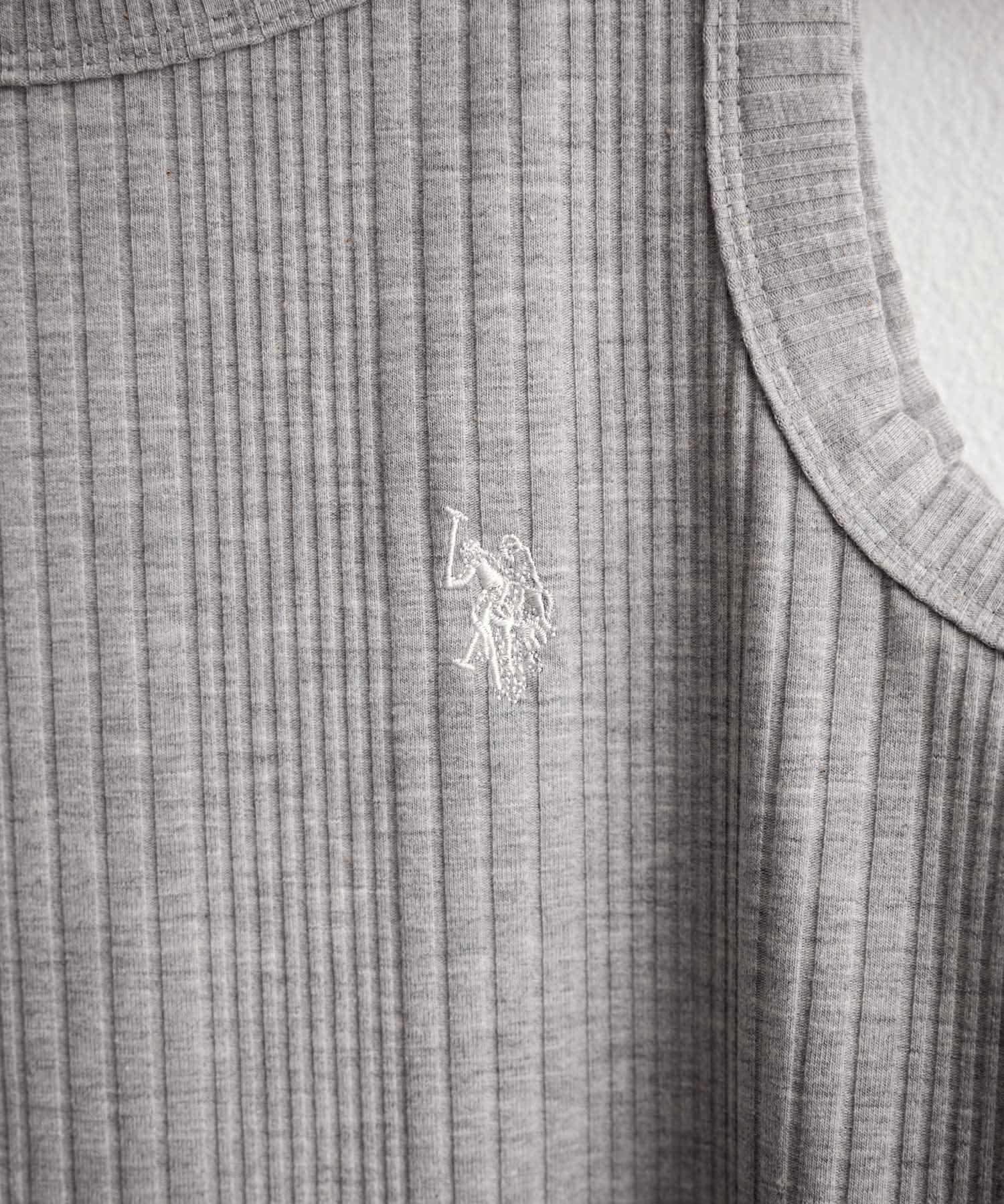 U.S. POLO ASSN. ユーエスポロアッスン W's ワンポイントロゴ刺繍テレコリブタンクトップ 15921