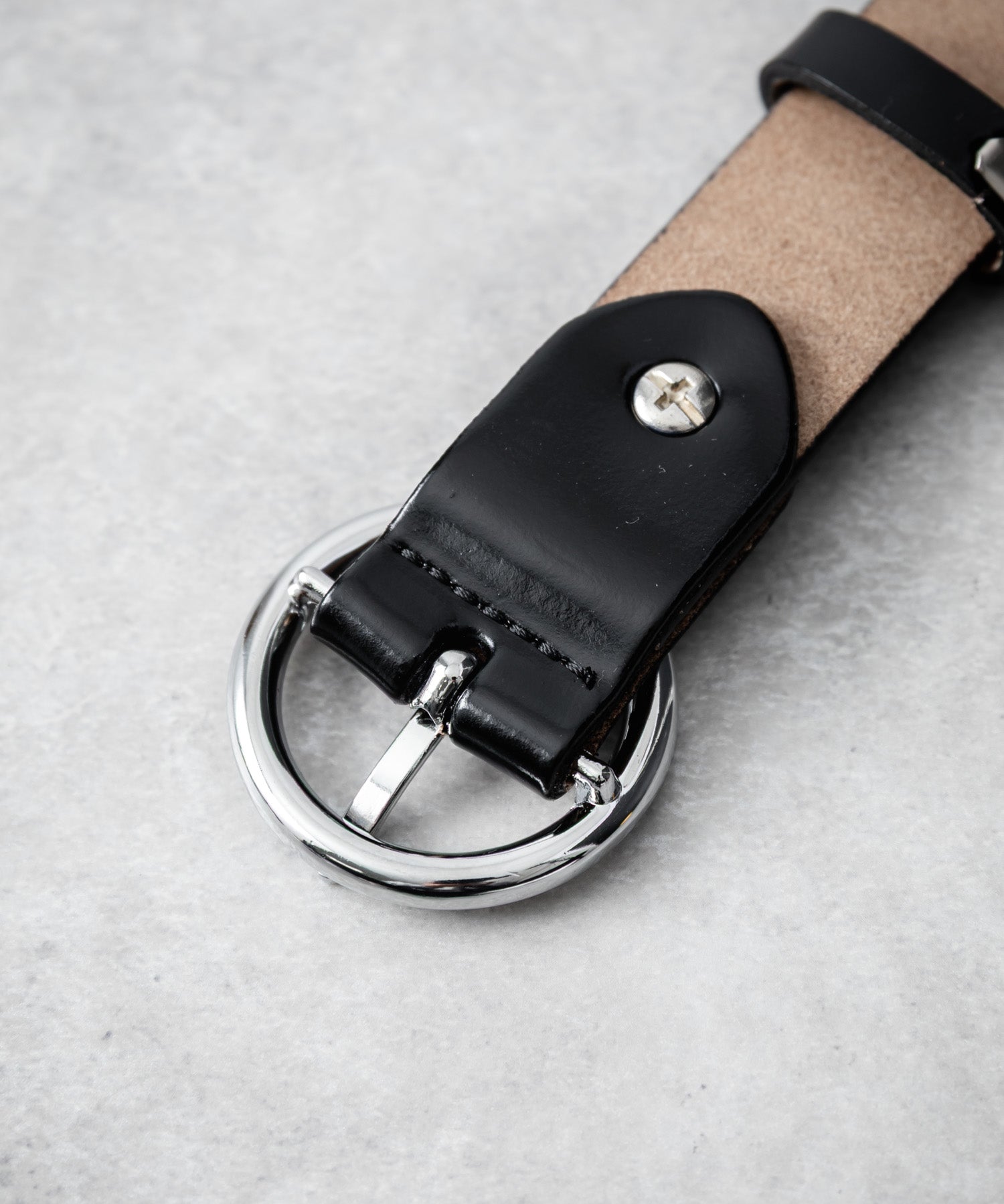 リアルレザー 本革 リングバックルベルト 15727