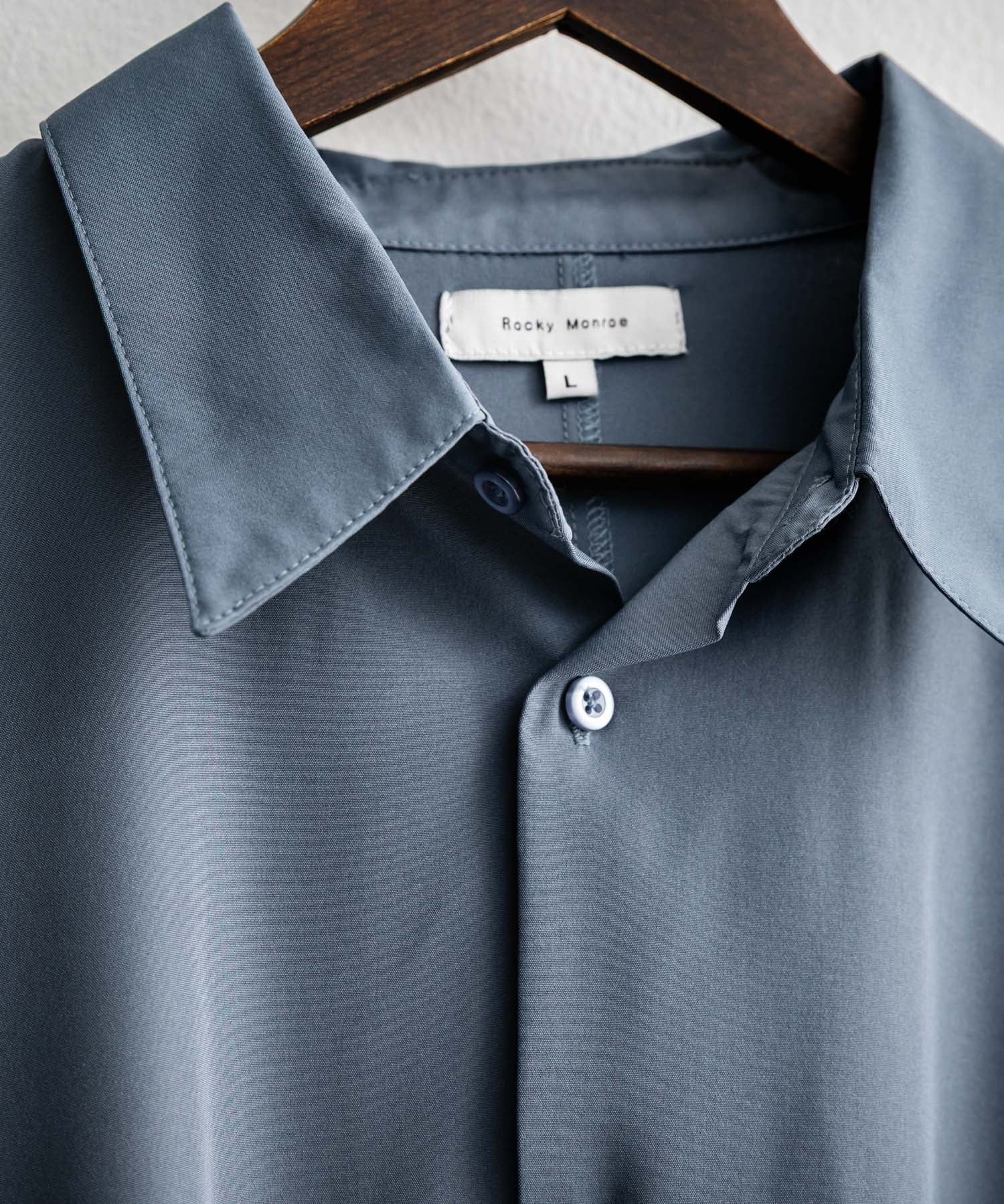 接触冷感 とろみビッグシルエットドルマン半袖シャツ 15365