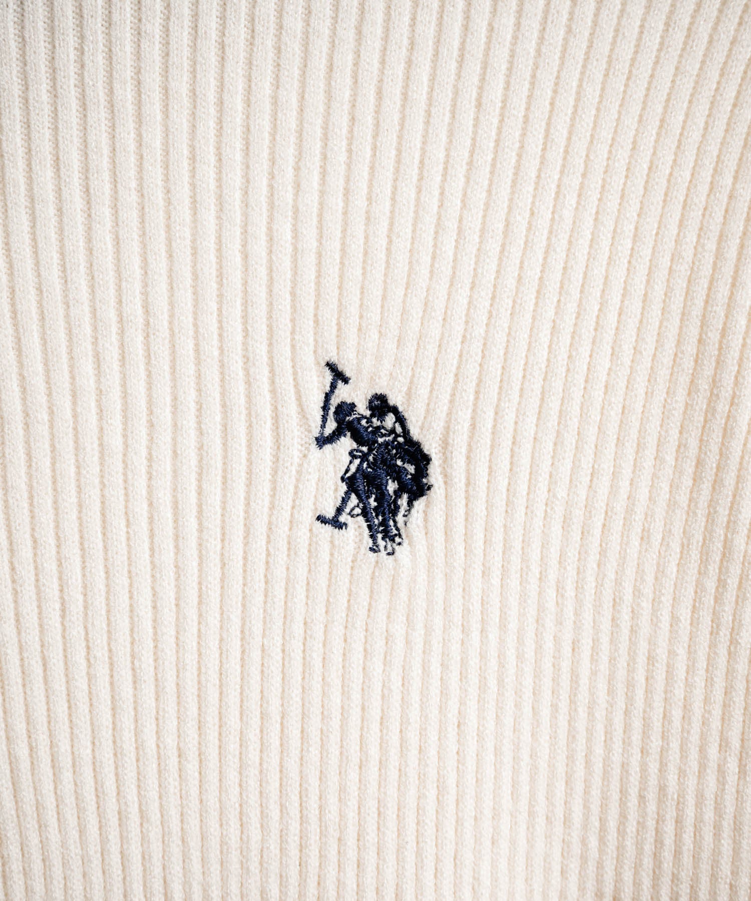 U.S. POLO ASSN. ユーエスポロアッスン W's ワンポイントロゴ刺繍リブハイネック長袖ニット 16458