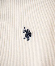U.S. POLO ASSN. ユーエスポロアッスン W's ワンポイントロゴ刺繍リブハイネック長袖ニット 16458