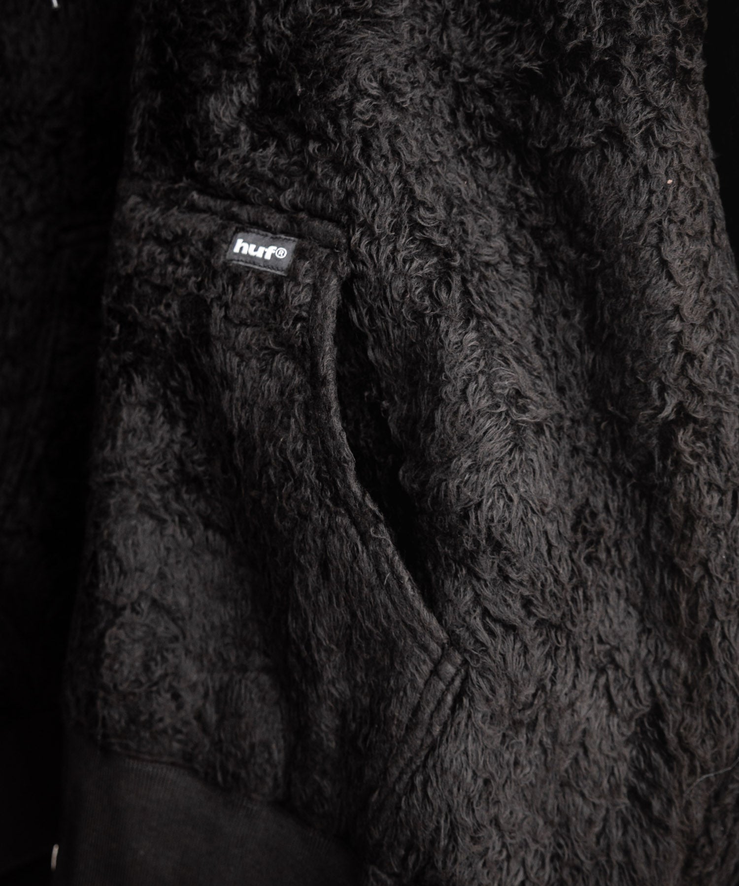 HUF ハフ CORSO HEAVYWEIGHT F/Z HOODIE オーバーサイズヘビーウェイトダブルジップボアフリースパーカー 15018