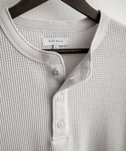 オーバーサイズ T/Cワッフルヘンリーネック半袖Tシャツ 15578