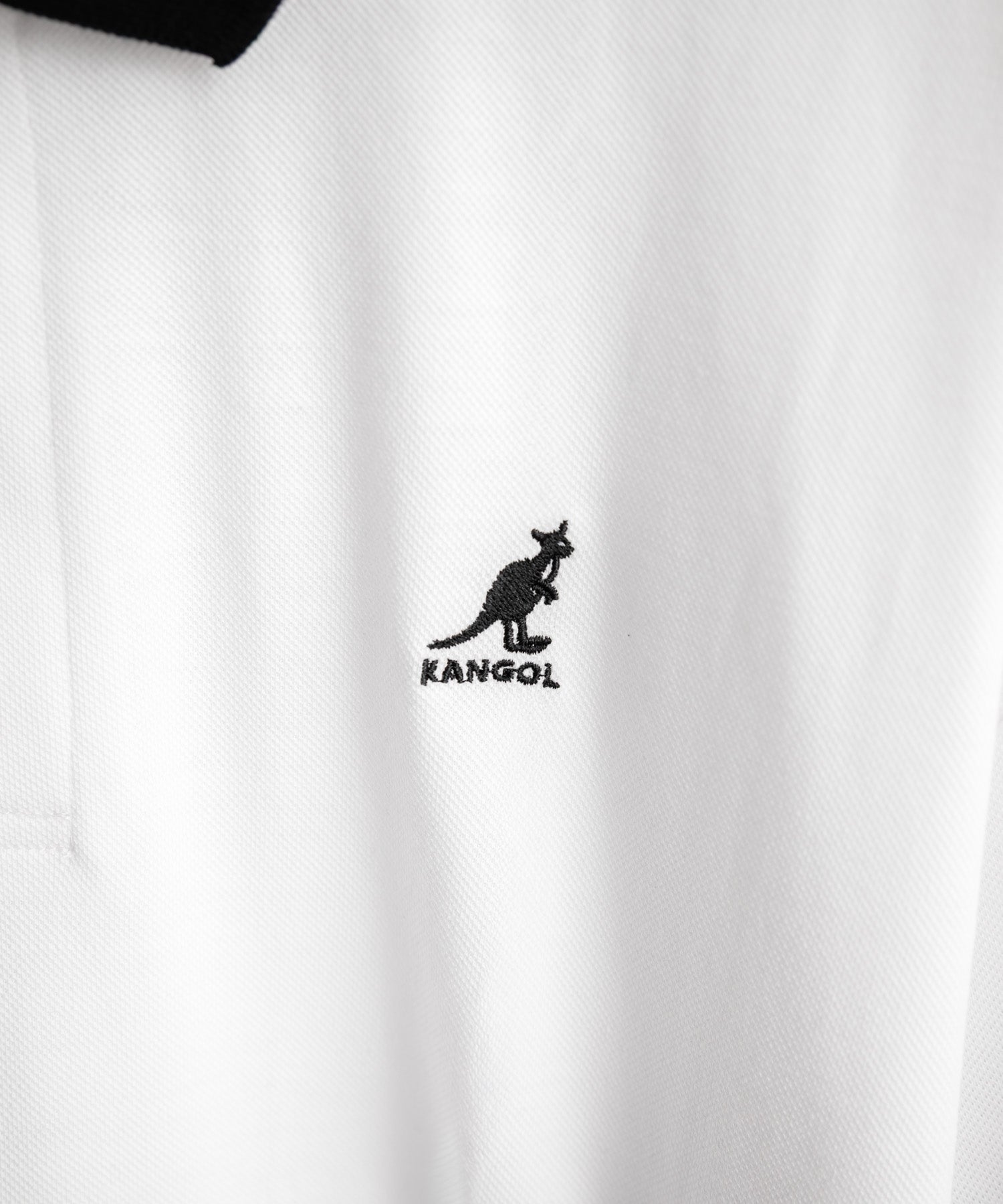 新色追加 KANGOL カンゴール 別注コラボ 接触冷感鹿の子ワンポイント刺繍半袖ポロシャツ 15473