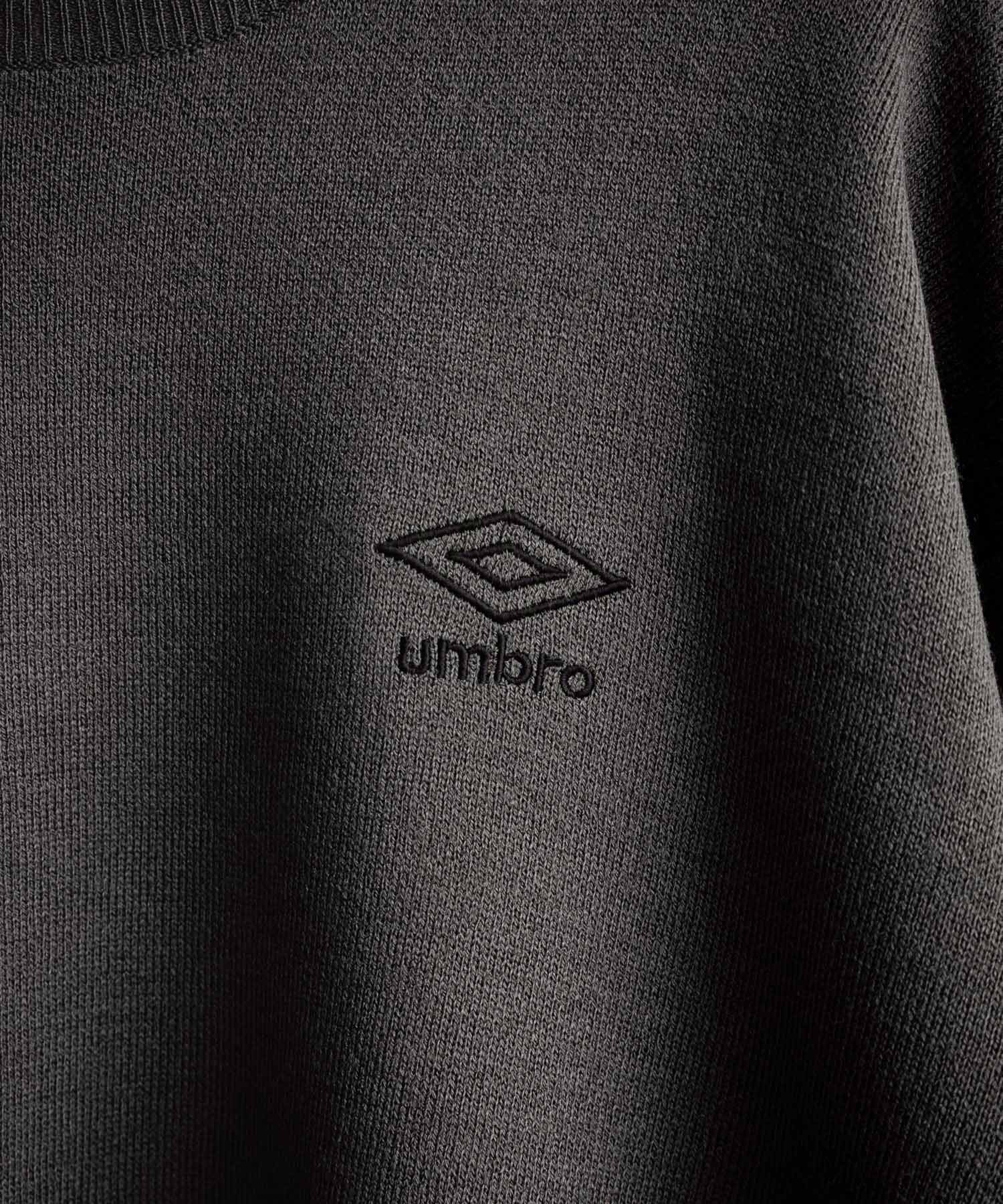 UMBRO アンブロ 別注コラボ オーバーサイズワンポイントロゴ刺繍クルーネックアクリルニットセーター 14945