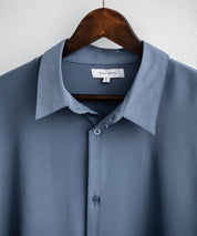 新色追加 接触冷感 オーバーサイズとろみストレッチレギュラーカラー長袖シャツ 14209