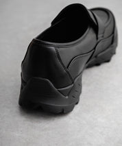 フェイクレザー/スエード厚底スニーカーローファー 15290