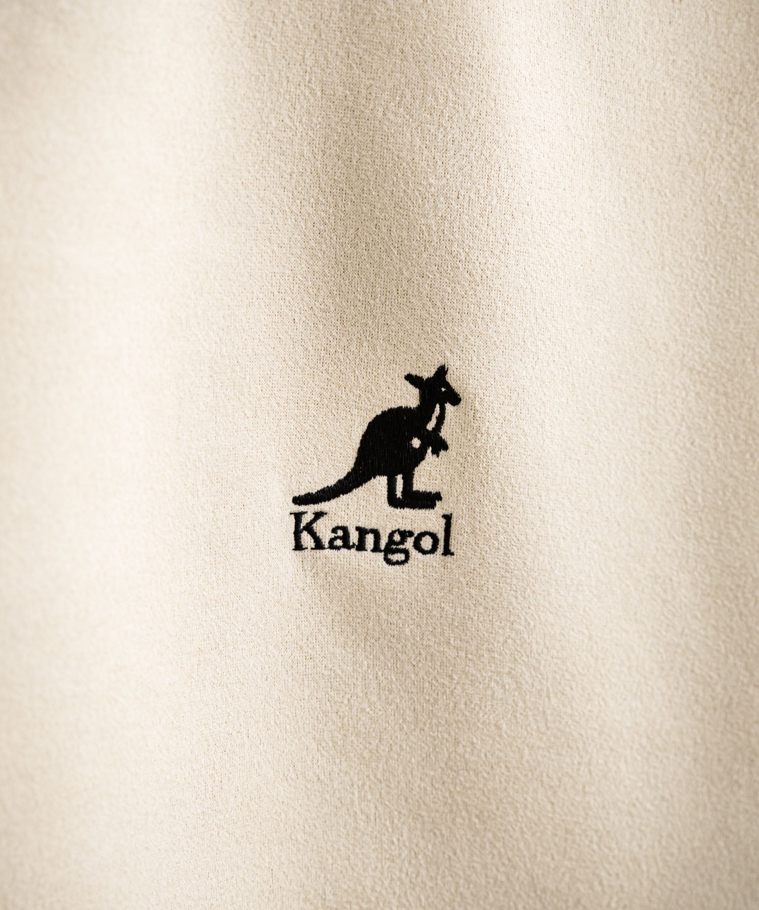 KANGOL カンゴール 別注コラボ オーバーサイズカットスエードワンポイントロゴ刺繍半袖Tシャツ