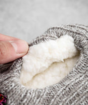 FRUIT OF THE LOOM フルーツオブザルーム 裏ボア刺繍スリッパ/ワンポイントロゴニット室内用スリッパ 15460