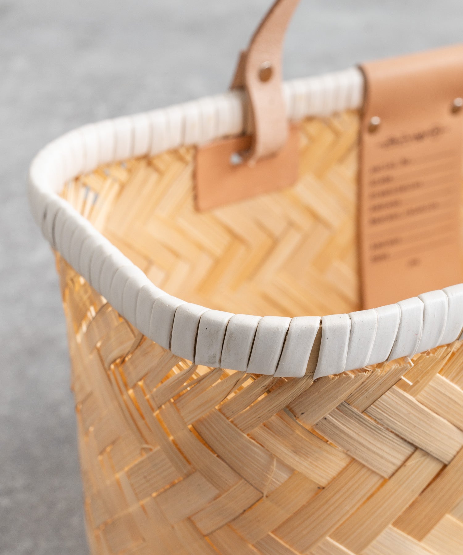 Butler Verner Sails バトラーバーナーセイルズ バンブー×本革マーケットバスケットSサイズ VR-2502 12336