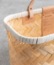 Butler Verner Sails バトラーバーナーセイルズ バンブー×本革マーケットバスケットSサイズ VR-2502 12336