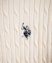 U.S. POLO ASSN. ユーエスポロアッスン W's ワンポイントロゴ刺繍ケーブルニット長袖カーディガン 16456