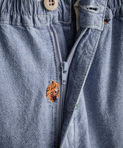 HOUSTON CHAMBRAY ALLOVER EMB EASY SHORTS シャンブレー総柄刺繍イージーショートパンツ 16180