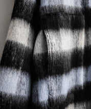 Upscape Audience アップスケープオーディエンス 日本製 国産 ECOLANAシャギーチェックスタンドオーバージャケット AUD7340 14898