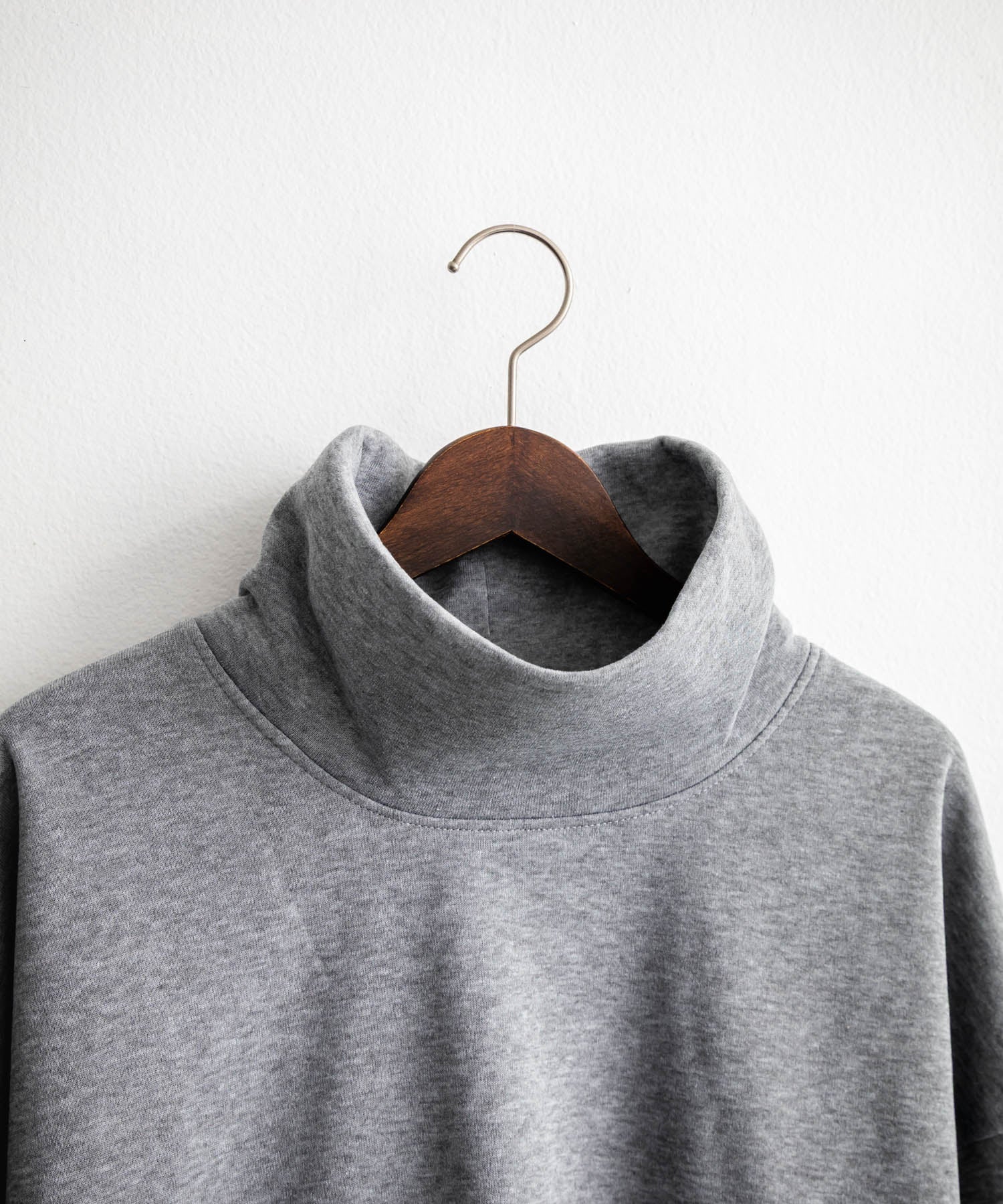 コットンタッチ裏起毛ドルマンスリーブハイネックトレーナースウェット 14983