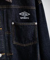 UMBRO アンブロ 別注コラボ オーバーサイズ1stタイプデニムジャケット/ワンポイントロゴ刺繍トラッカージャケット 16367