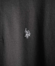 U.S. POLO ASSN. ユーエスポロアッスン 別注コラボワンポイントロゴ刺繍天竺ヘンリーネック半袖Tシャツ 15427