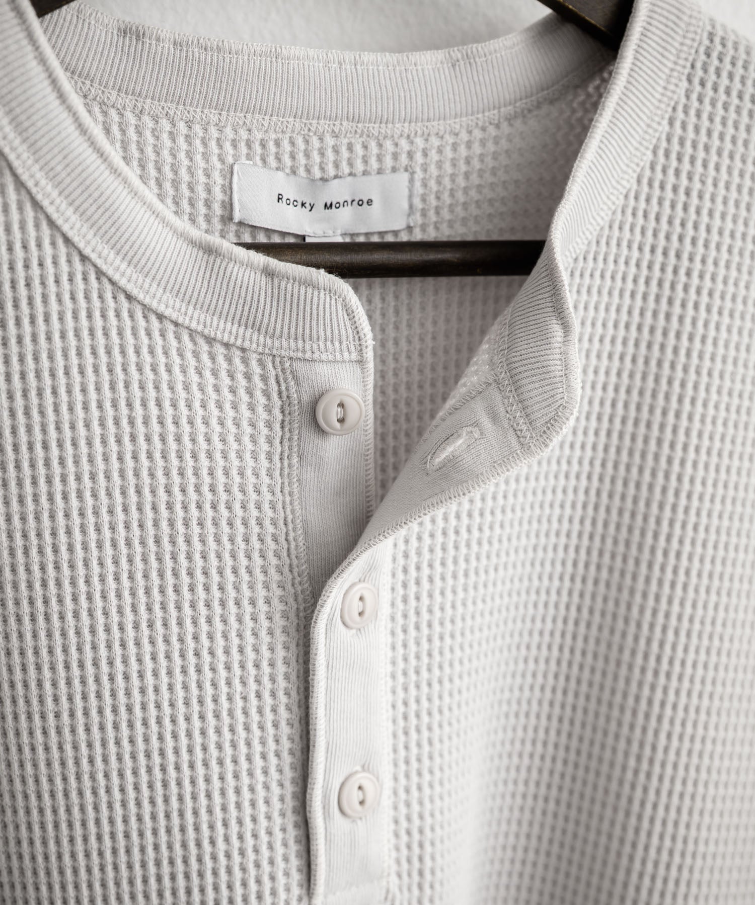 オーバーサイズ T/Cワッフルヘンリーネックタンクトップ 15577