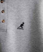 KANGOL カンゴール 別注コラボ オーバーサイズ裏起毛ワンポイントロゴ刺繍ヘンリーネックトレーナー 16000