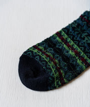 ANONYMOUSISM アノニマスイズム 日本製 国産 Reverse FailrIsle JQ Crew リバースフェアアイルクルー丈ジャカードスニーカーソックス 15398